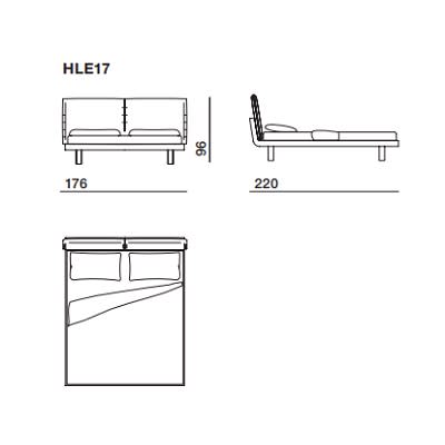 Bed for mattress 170x200 cm