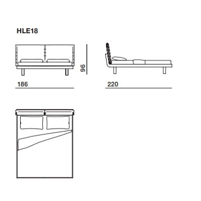 Bed for mattress 180x200 cm