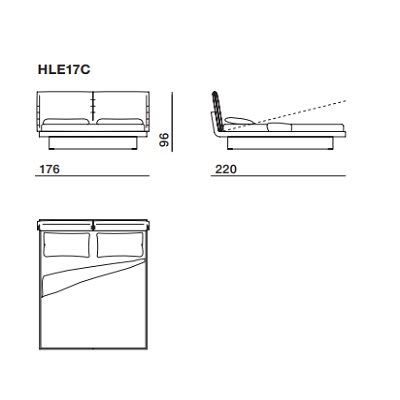 Bed for mattress 170x200 cm WITH BOX 