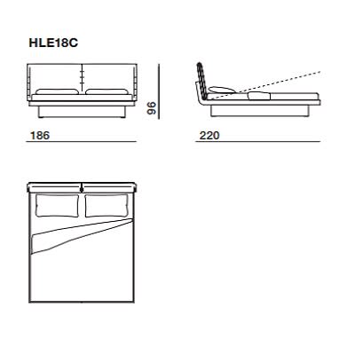 Bed for mattress 180x200 cm WITH BOX 