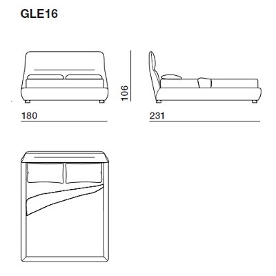 Bed for mattress 160x200 cm