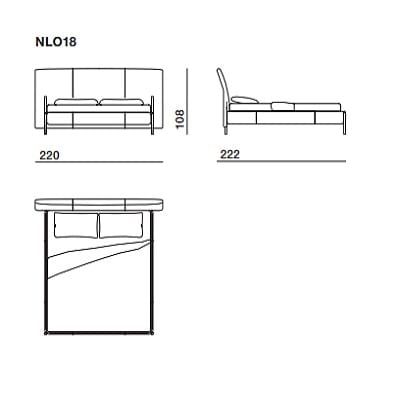 Bed for mattress 180x200 cm