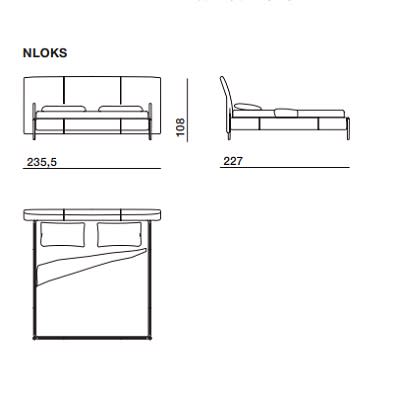 Bed for mattress King Size