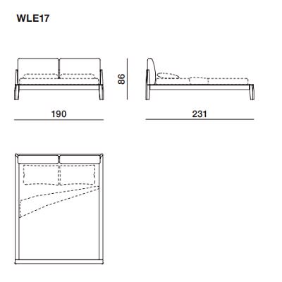 Bed for mattress 170x200 cm