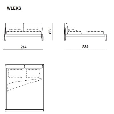 Bed for mattress King Size