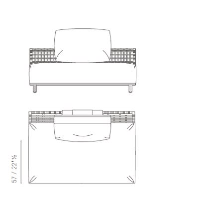 Two seater - 1 cushion