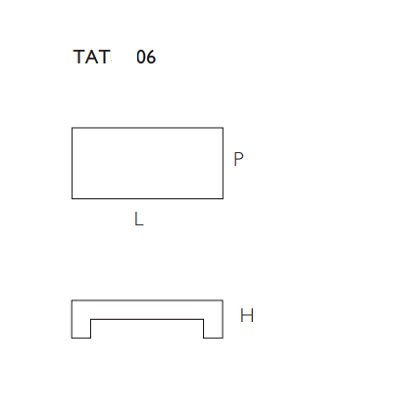 TAT06 L120 - P60 - H36 cm