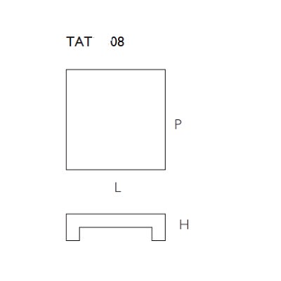 TAT08 L110 - P110 - H36 cm