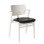 Frame: birch, white lacquer Seat: leather upholstery, sorensen prestige black Back: birch, white lacquer - +$196.71