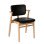Frame: oak, clear lacquer Seat and back: leather upholstery, sorensen prestige black - +$354.52