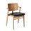 Frame: oak, clear lacquer Seat: leather upholstery, sorensen prestige black Back: oak, clear lacquer - +$284.26