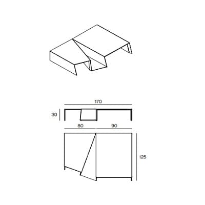 170x125x30cm