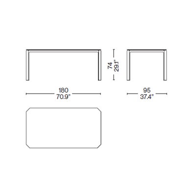 180x95x74cm