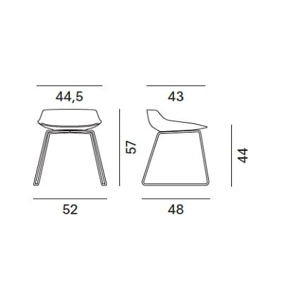 Sled base H 44cm