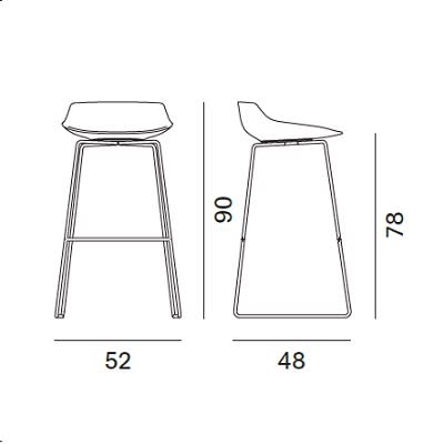 Sled base 78 cm