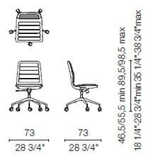 LS35 CR(Base chair 5 spokes on castors)