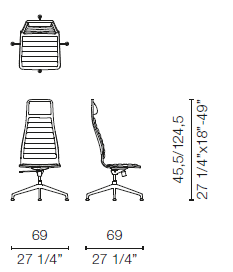 LSX5 (Base chair 4 spokes)