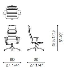 LS5 CB(Base chair 4 spokes with armrests)