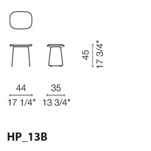 HP13B (Stool with lined seat) 