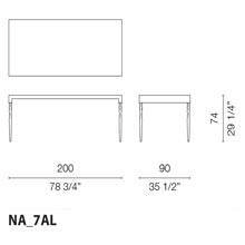 NA7 AL (Alluminium legs table)