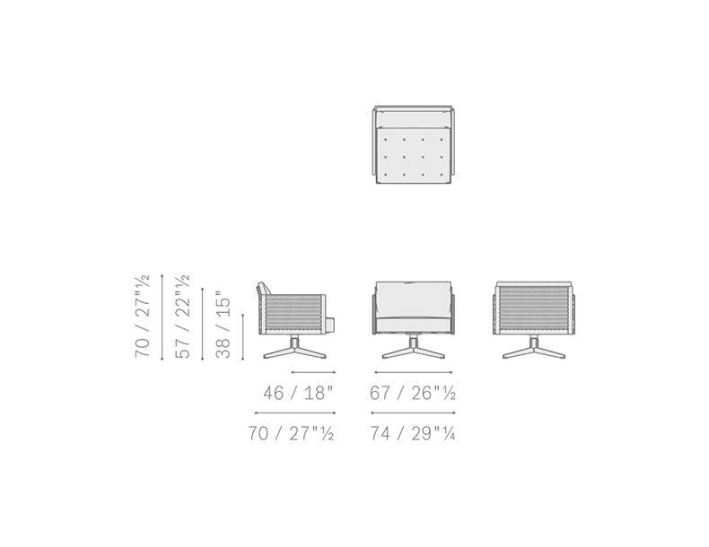 Poltrona Frau Clayton size