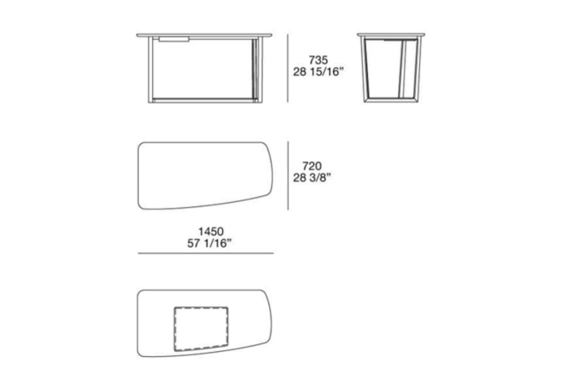 Poliform Concorde Desk size