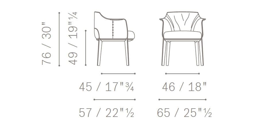 Archibald Dining Chair Drawing