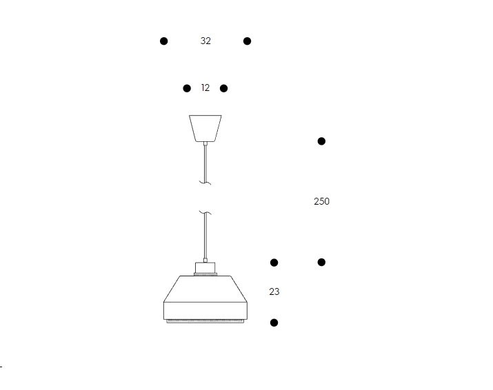 ARTEK-AMA-500-SUSPENSION-LAMP-SIZE 