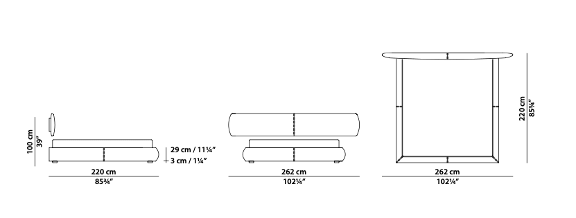 baxter-como-bed-medium-dimensions