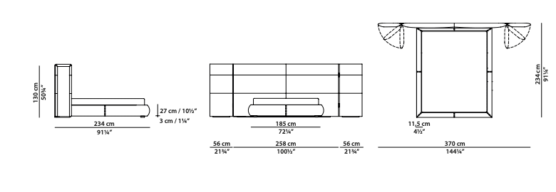 baxter-couche-extra-bed-small-dimensions