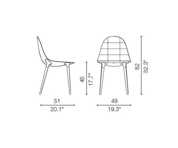 cassina 245 caprice chair dimensions