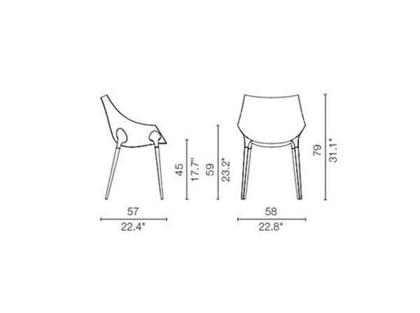 cassina 248 passion armchair dimensions