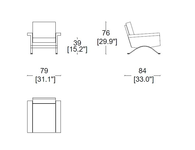 875 armchair size