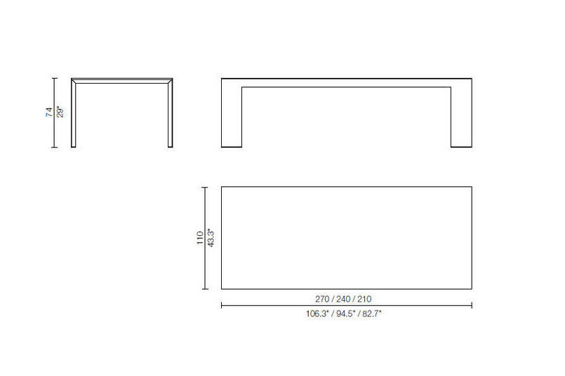 cassina el dom table dimensions