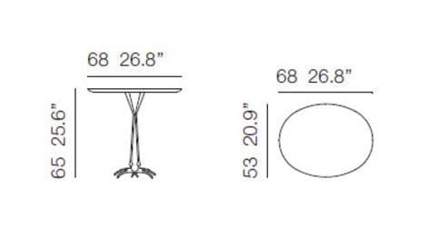 cassina traccia coffee table dimensions