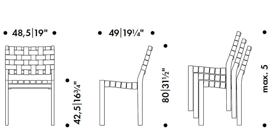 Artek Chair 611 Dimensions