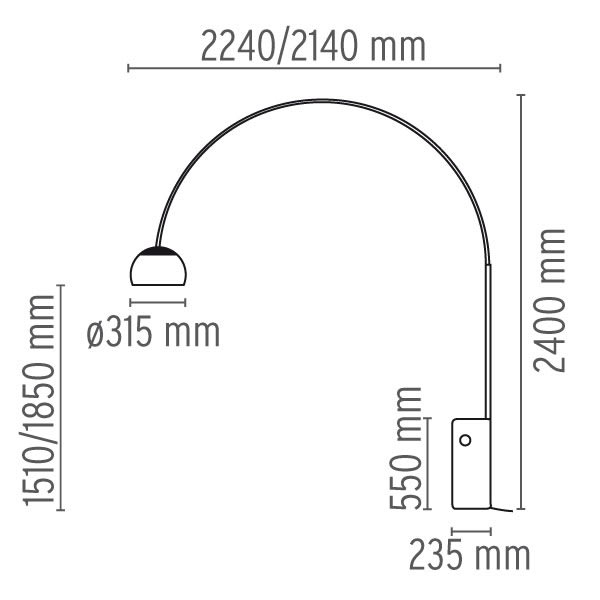 Arco lamp Buy online at Deplain.com