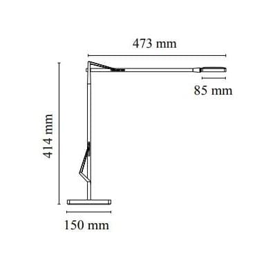 FLOS Kelvin Edge - lampada LED da scrivania, nero