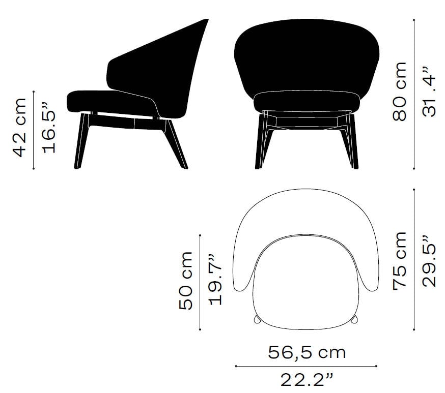 Let armchair dimensions