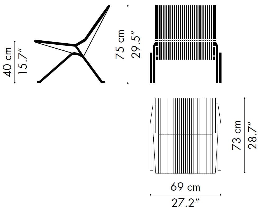 PK25 armchair dimensions