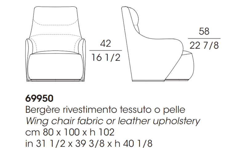 Giorgettti Caddy Dimensions