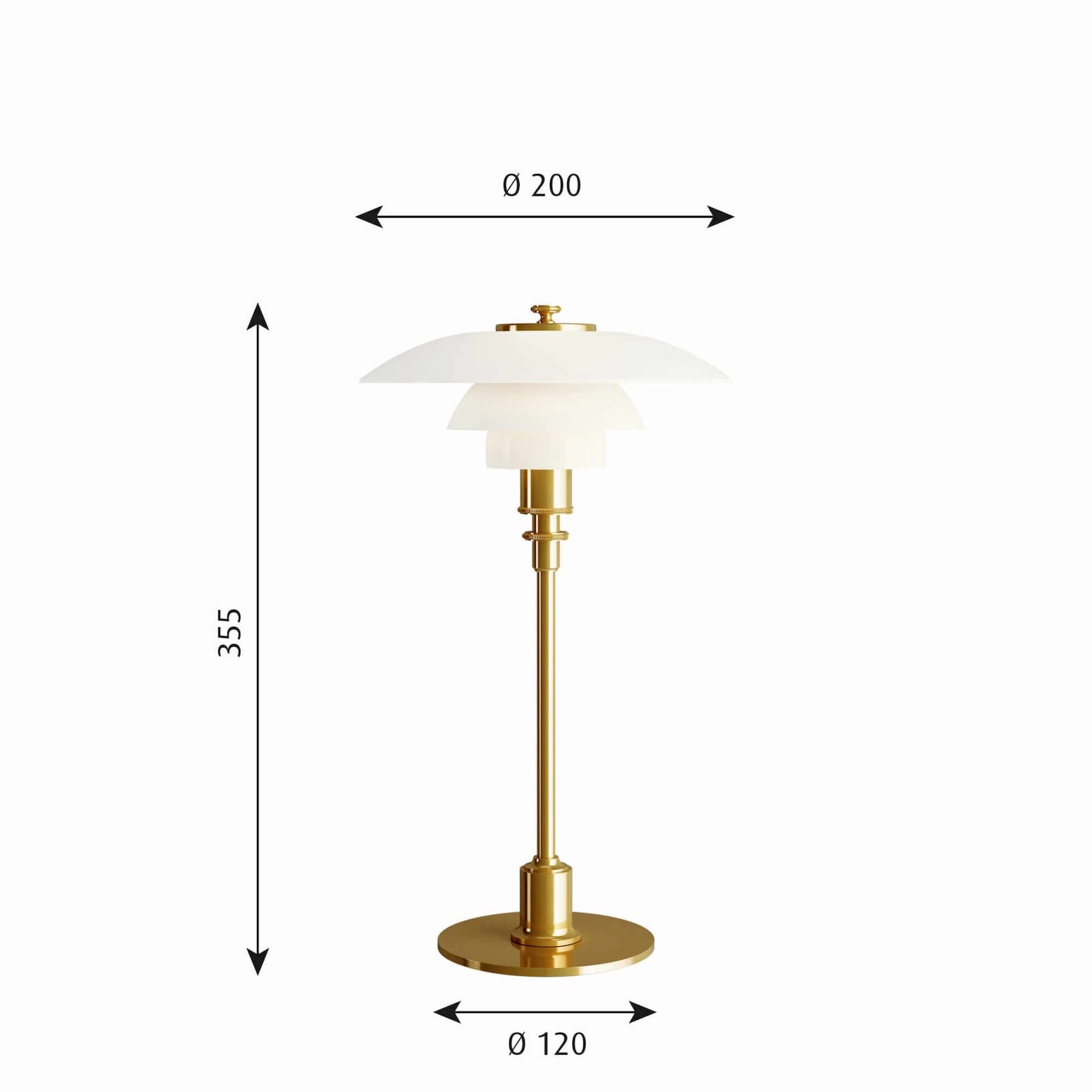 Louis Poulsen PH 2/1 table lamp | Buy online at Deplain.com