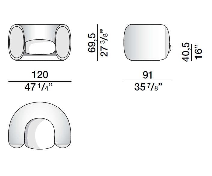 molteni cinnamon armchair
