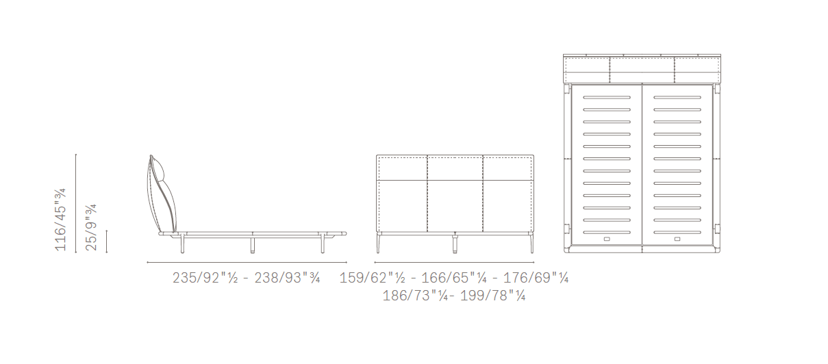 Poltrona Frau mr Moonlight bed sizes 