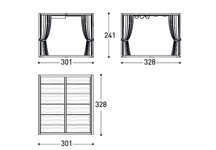 varaschin pavilion gazebo dimensions