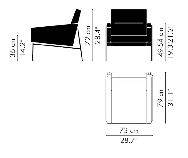 series 3300 armchair dimensions