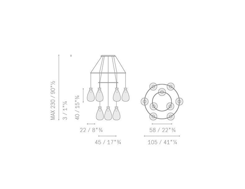 Poltrona Frau Soffi Ceiling Lamp