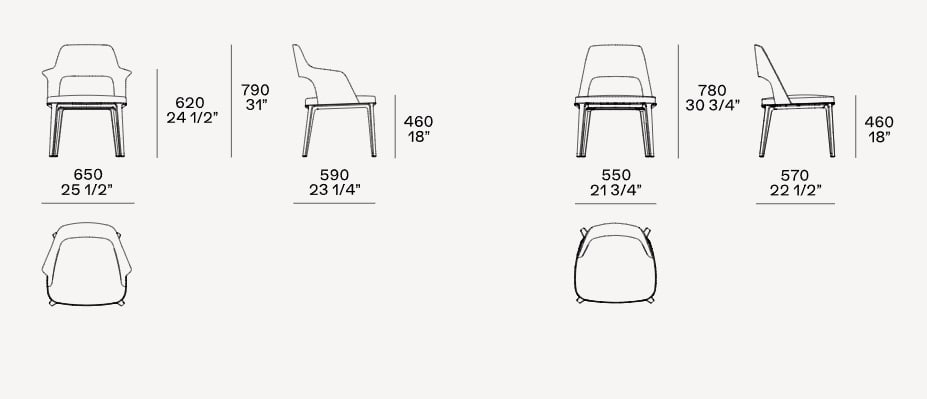 poliform-sophie-lite-chair-sizes 