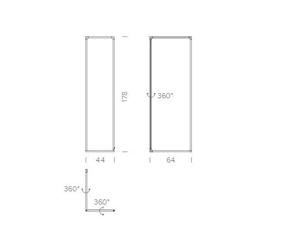 Spigolo Floor Lamp Dimensions