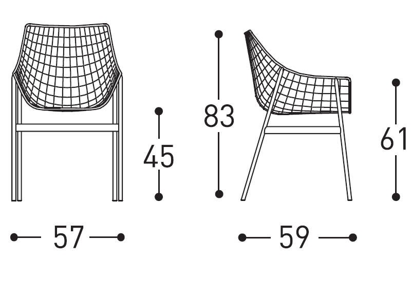 varaschin summer set armchairs dimensions